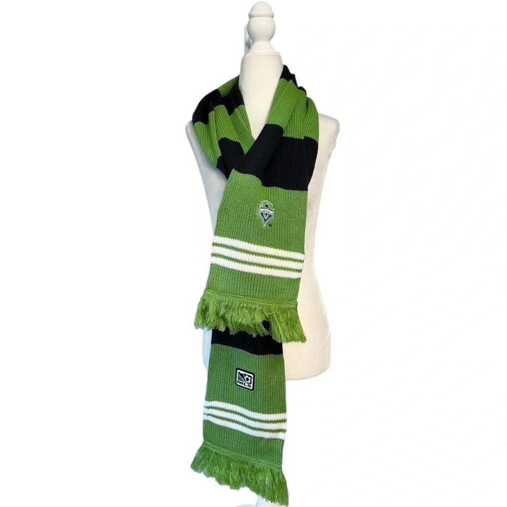 Adidas Seattle Sounders FC Long Knit Scarf Grey Green O/S